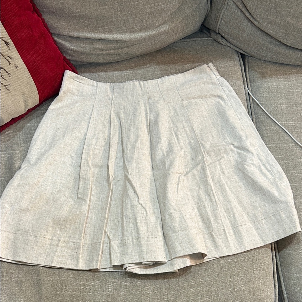 Banana Republic Light Beige Linen Blend Skort